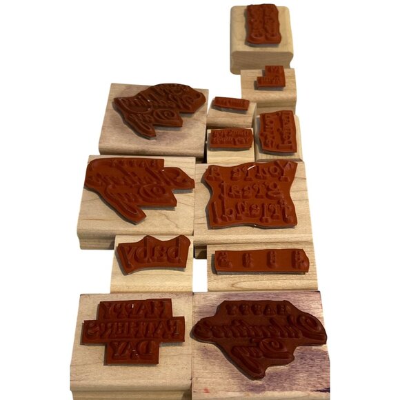 Stampin Up! All-Year Cheer II Rubber Stamp Set Of 12 Occasions & Greetings 2002 - Picture 3 of 3